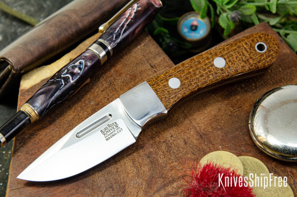 Bark River Knives: Essential - MagnaCut - Tan Burlap Micarta