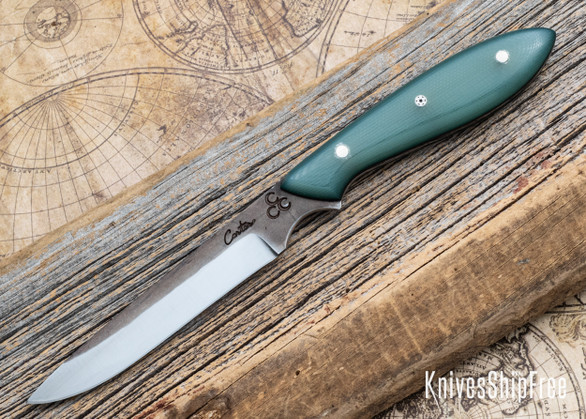 Carter Cutlery: Bird & Trout - Green G10 - Forest Green G10 Liners - Mosaic Pin