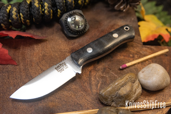 Bark River Knives: Micro Bravo CPM-154 - Onyx Tigertail Maple Burl