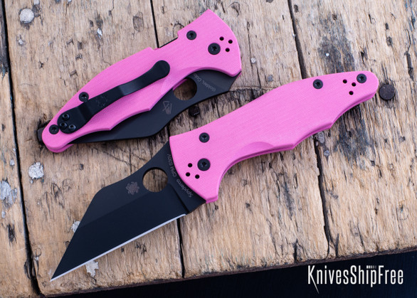 Spyderco: Yojimbo 2 Sprint Run - Pink G-10 - CPM-S30V - Black Blade - C85GPNBKP2