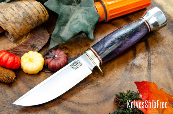 Bark River Knives: Mini Manitou - CPM-154 - Black & Purple Maple Burl