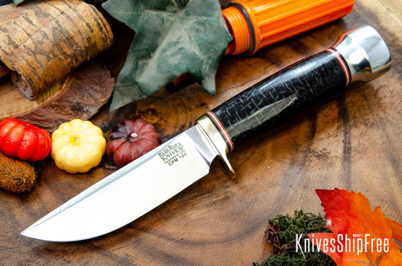 Bark River Knives: Mini Manitou - CPM-154 - Black Acrylic Burlap