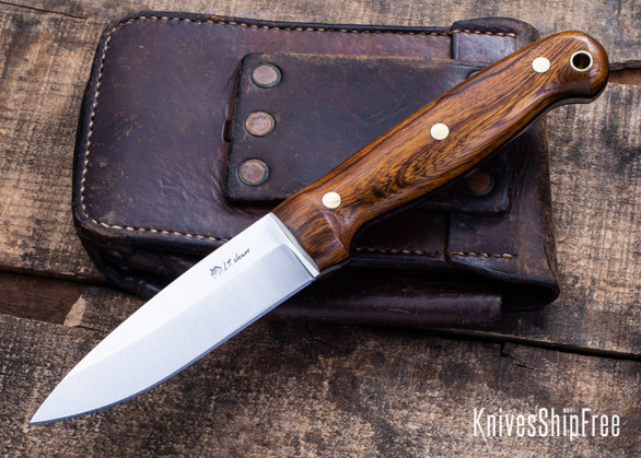 L.T. Wright Knives: GNS - Desert Ironwood - Black Liners - O1 Tool Steel - Saber Grind - LT19KK005