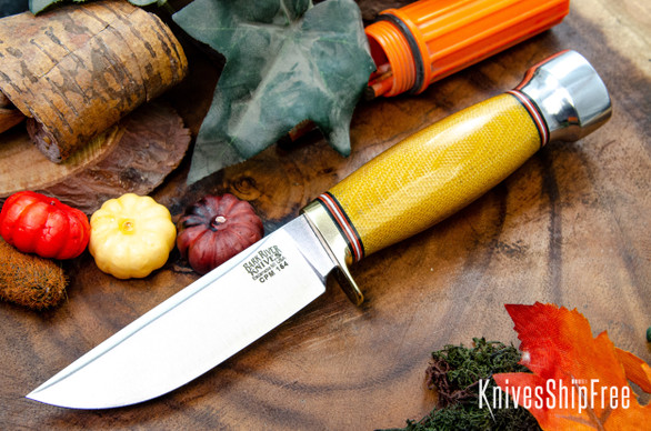 Bark River Knives: Mini Manitou - CPM-154 - Natural Canvas Micarta
