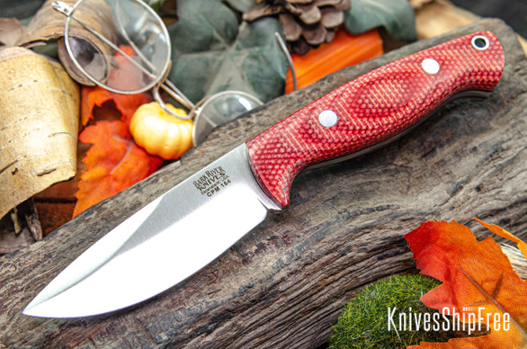 Bark River Knives: North Country EDC - CPM 154 - Firedog Canvas Micarta - Black Liners