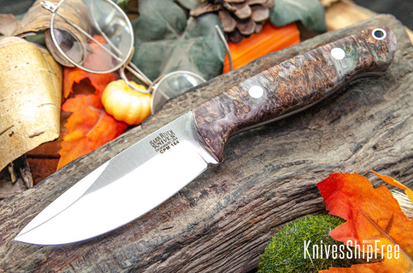 Bark River Knives: North Country EDC - CPM 154 - Russet & Gray Maple Burl