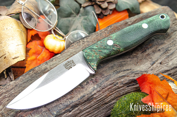 Bark River Knives: North Country EDC - CPM 154 - Sage Maple Burl