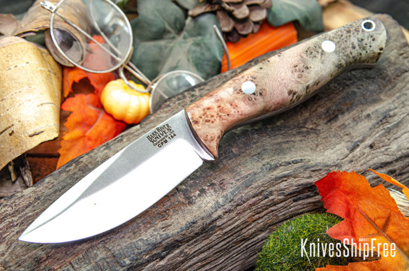 Bark River Knives: North Country EDC - CPM 154 - Salmon Maple Burl