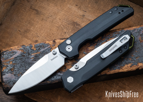 Kershaw Knives: Iridium Button Lock - Black G-10 - CPM-MagnaCut - KVT Bearings