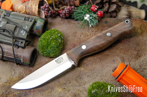 Bark River Knives: Gunny Scandi 3V - Mesquite Burl
