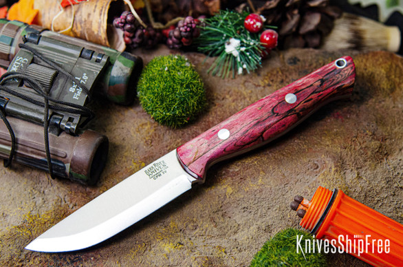 Bark River Knives: Gunny Scandi 3V - Red Spalted Maple Burl
