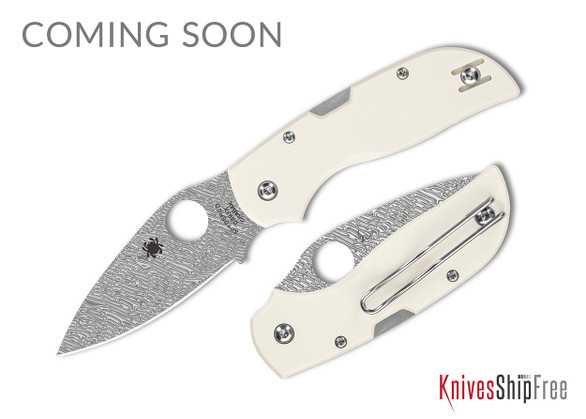 Spyderco: Chaparral - Lockback - Ivory G-10 - DS93X Grabak Damasteel - C152GPIVD
