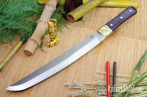 Bark River Knives: Tengu - CPM 3V - Burgundy Canvas Micarta - Black Liners
