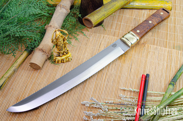 Bark River Knives: Tengu - CPM 3V - Dark Curly Maple #1