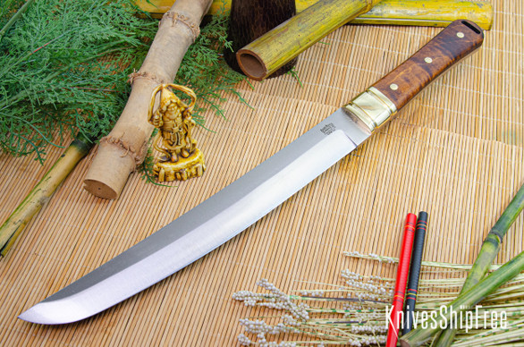 Bark River Knives: Tengu - CPM 3V - Dark Curly Maple #3