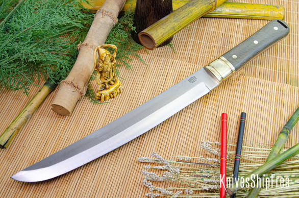 Bark River Knives: Tengu - CPM 3V - Green Canvas Micarta