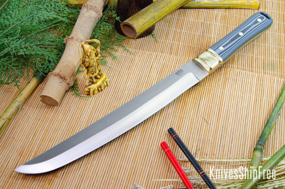 Bark River Knives: Tengu - CPM 3V - Midnite Tiger G-10 - Toxic Green Liners