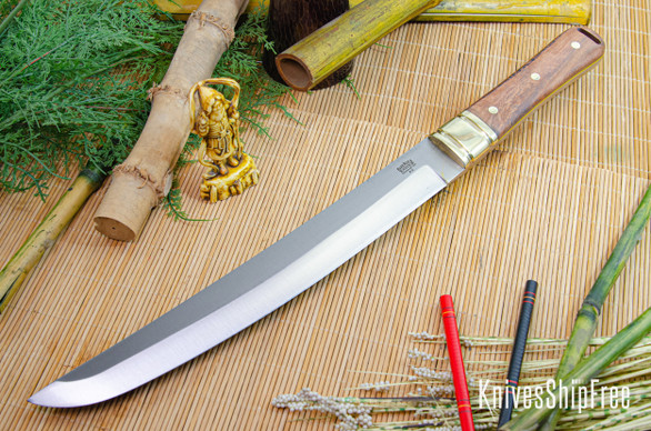 Bark River Knives: Tengu - CPM 3V - Eucalyptus Burl - Yellow Liners