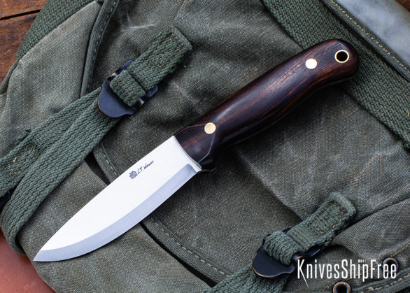 L.T. Wright Knives: Rogue River - Desert Ironwood - Black Liners - A2 Steel - 042103