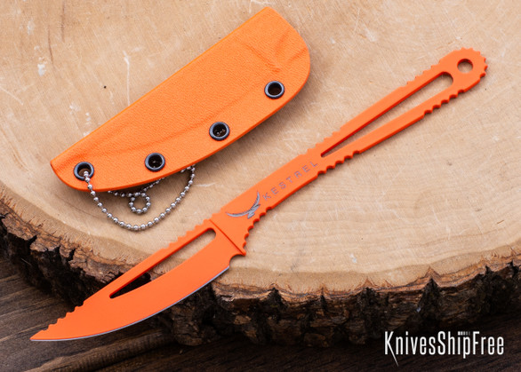 Kestrel Knives: Mountain Caper 2.0 - MagnaCut - Orange Cerakote - Orange Kydex
