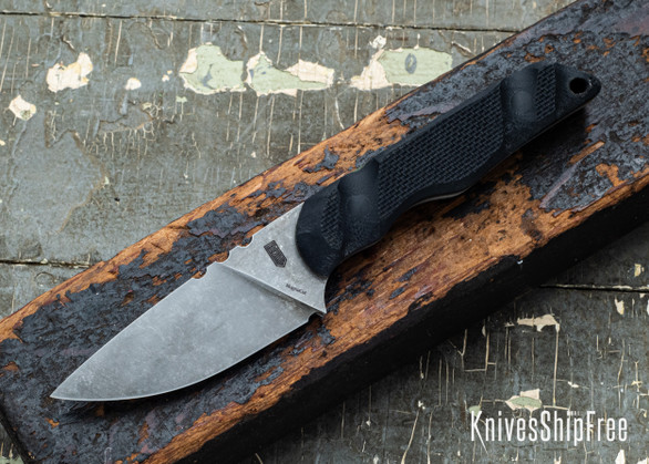 Bald Man Knife & Tool  - Bone River Co. Colab - Thick-a-Tross - Black & Red Marbled G10 - Magnacut
