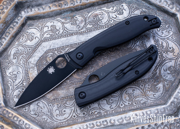 Spyderco: Mantra 4 Blackout - Flipper - Black G-10 - Liner Lock - 8Cr13MoV - Black Oxide