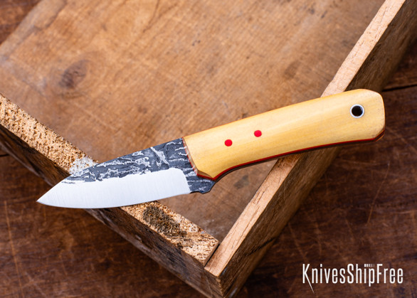 Darlington Edgecraft - El Toro - Yellowheart - Red G10 & Natural Micarta Liners - Red G10 Pins - A2 Tool Steel