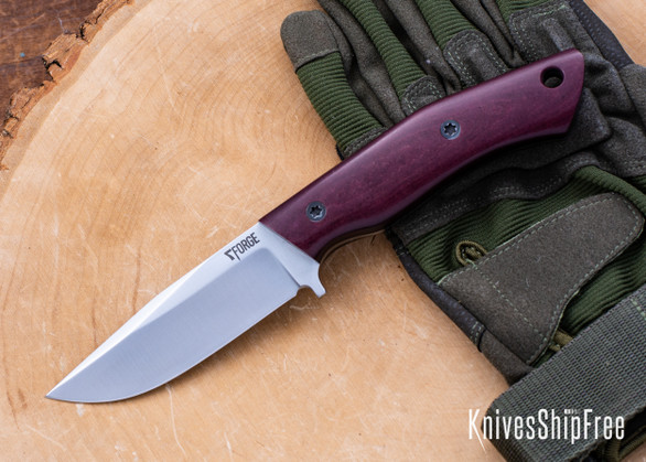 7Forge Knives: Renegade - Redstone Richlite - Black Canvas Liners - Gulso Bolts - 52100