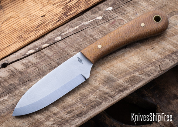 Battle Horse Knives: Long Trail - O1 Tool Steel - Scandi Grind - Natural Micarta