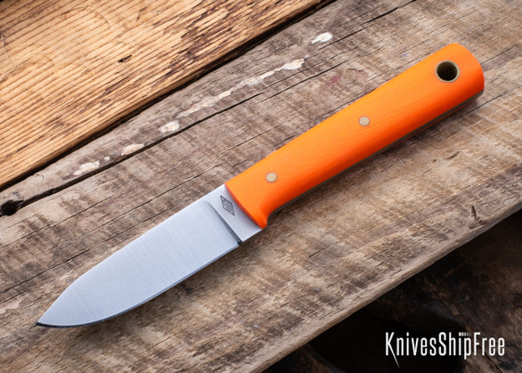Battle Horse Knives: Maverick Colt - O1 Tool Steel - Flat Grind - Orange G-10