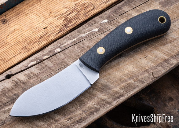 Battle Horse Knives: Camp MUK - O1 Tool Steel - Flat Grind - Black Micarta