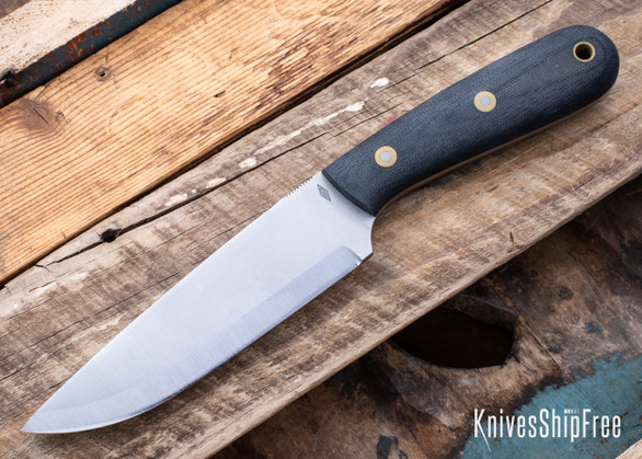 Battle Horse Knives: Highlander - O1 Tool Steel - Scandi Grind - Black Micarta