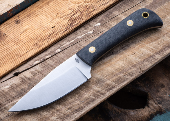 Battle Horse Knives: Welsh - O1 Tool Steel - Saber Grind - Black Micarta