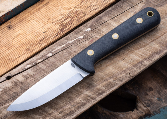 Battle Horse Knives: Woodsman Pro - O1 Tool Steel - Scandi Grind - Black Micarta