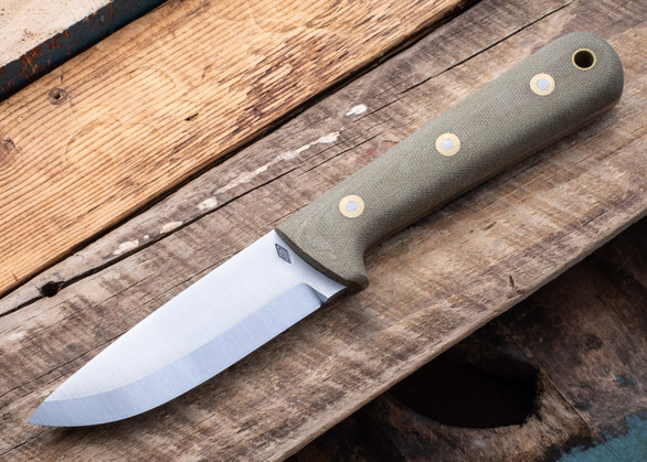 Battle Horse Knives: Woodsman Pro - O1 Tool Steel - Scandi Grind - Green Micarta