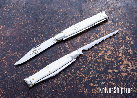 Great Eastern Cutlery: #63 - Fish Knife - Ivory Acrylic - SFA - 420HC SS
