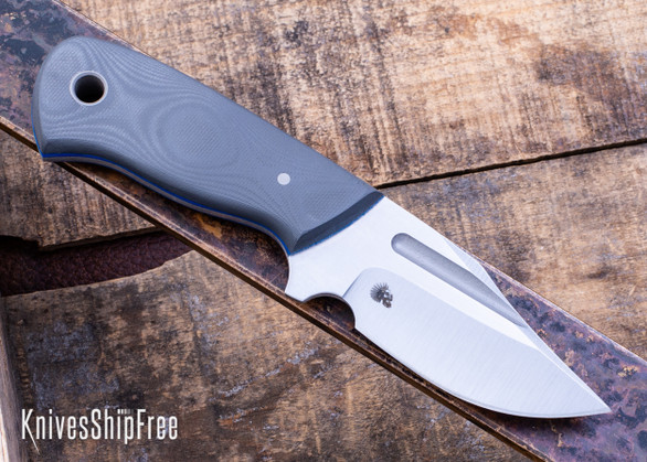 Bradshaw Blades: Pocket Rocket - Grey G10 - Blue Liners - AEB-L
