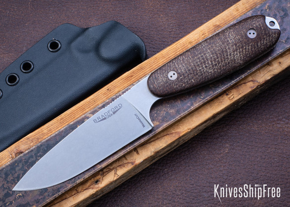 Bradford Knives: Guardian 3.5 XL - CPM-MagnaCut - 3D Natural Burlap Micarta - Kydex Sheath