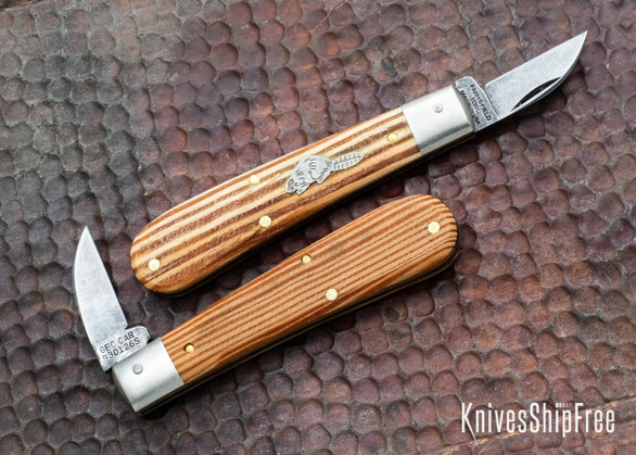 reat Eastern Cutlery: #93 - Farm & Field Tool - Rustic Whittling Knife - Antique Heart Pine Wood - Small Blade