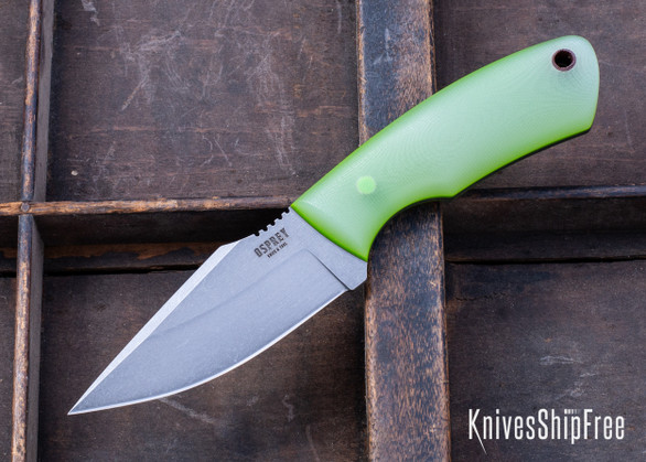 Osprey Knife & Tool: Mini Mamushi - Jade G10 - Green G10 Liners & Pin - Nitro V