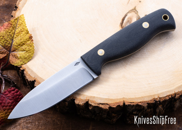 Battle Horse Knives: Bushwolf - O1 Tool Steel - Saber Grind - Black Micarta