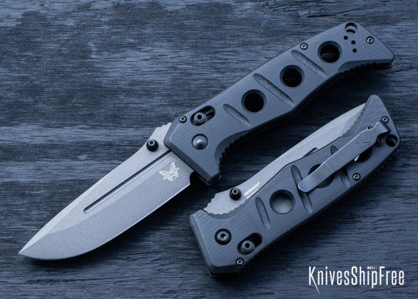 Benchmade Knives: 275GY-03 Adamas - AXIS Lock - Black G-10 - CPM-MagnaCut - Tungsten Gray Cerakote