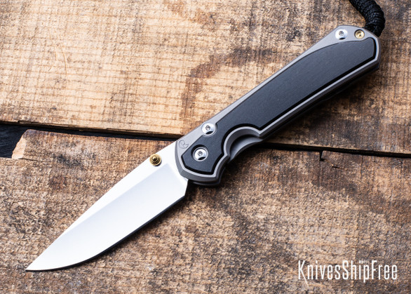 Chris Reeve Knives: Large Sebenza 31 - Glass Blasted Titanium - Bog Oak Inlay - CPM-MagnaCut - Drop Point - CR09IL027