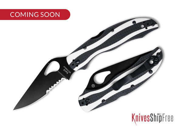 Spyderco: Magpie - Lockback - Black & White G-10 - 9Cr18MoV - Black Oxide - Combo Edge - BY25GPSBK