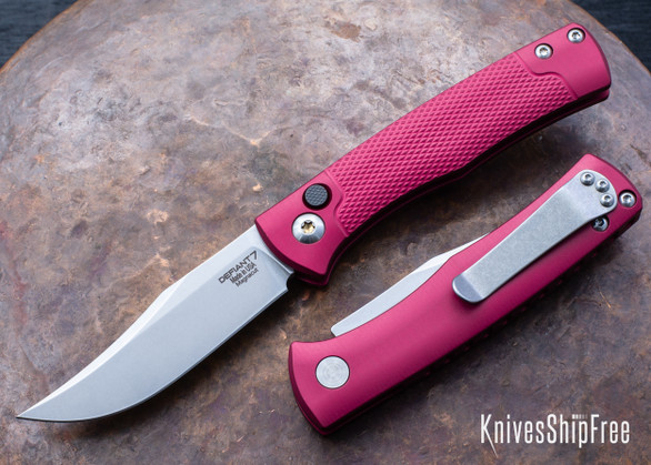 Defiant 7: Clutch Auto - Red Anodized Aluminum - CPM-MagnaCut - Stonewashed