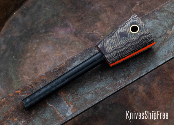L.T. Wright Knives: Firesteel - Python G10 - Orange Liners - Matte