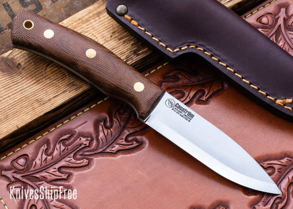 Casstrom: No.10 SFK - Natural Canvas Micarta - A8 Mod Steel - Scandi Grind