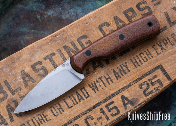 WW Customs: EDC - Crosscut Natural Linen Micarta - Black Micarta Liners & Pins - Stonewashed CPM 154
