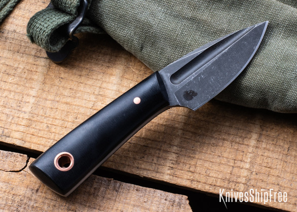 Bradshaw Blades: Biddie - Black Linen Micarta - Copper Hardware - 154CM