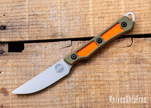 White River Knife & Tool: Shoal - Green & Orange Textured G10 - CPM-MagnaCut